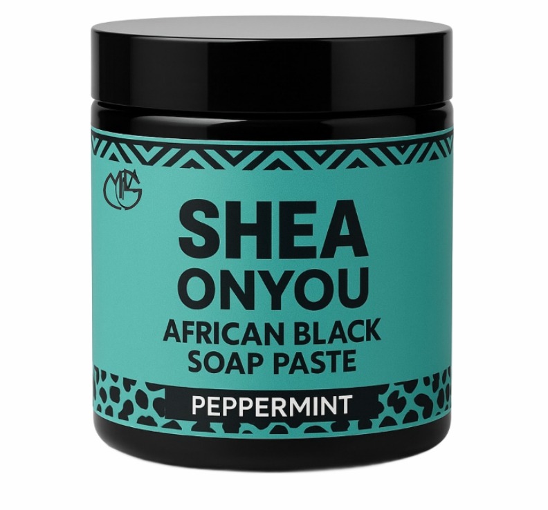 SHEA ON YOU PEPPERMINT AFRICAN BLACK SOAP PASTE 560G